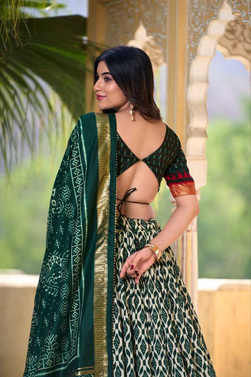 Ynf Tussar Silk KESH511 WHITE PATOLA Lehengas Wholesale Fancy Lehenga Chaniya Choli Simple Lehenga Manufacturer