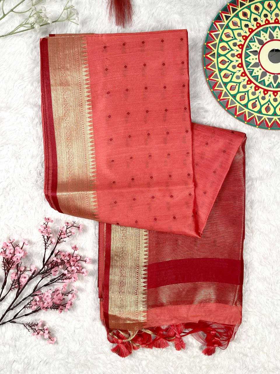 Ynf Tussar Silk KESH532 ELISHA TEMPLE 2 Sarees Wholesale Designer Sarees Party Wear Sarees Fancy Sarees Manufacturer