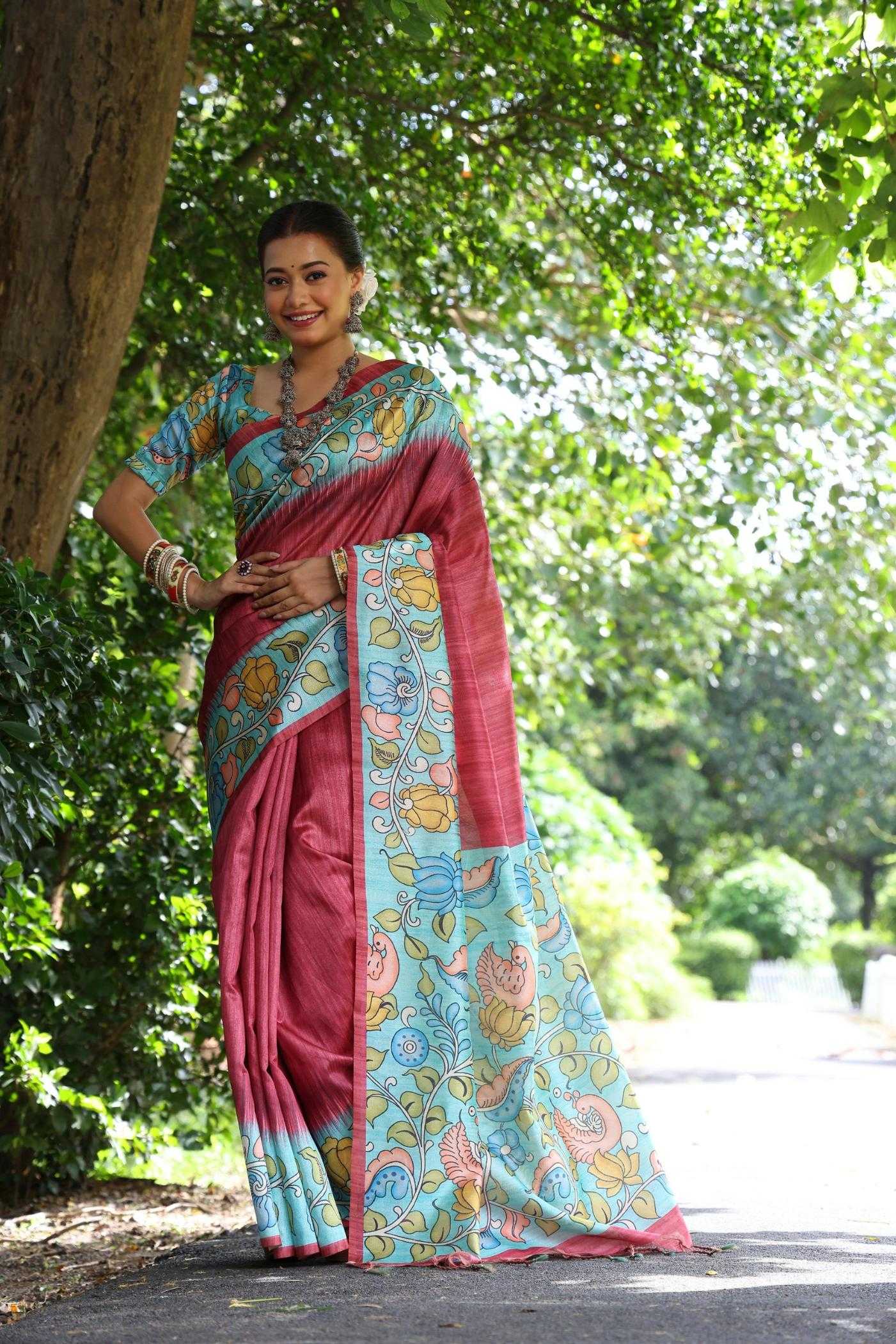 Ynf Tussar Silk KESH532 KAJAL LOTUS Sarees Wholesale Designer Sarees Party Wear Sarees Fancy Sarees Manufacturer