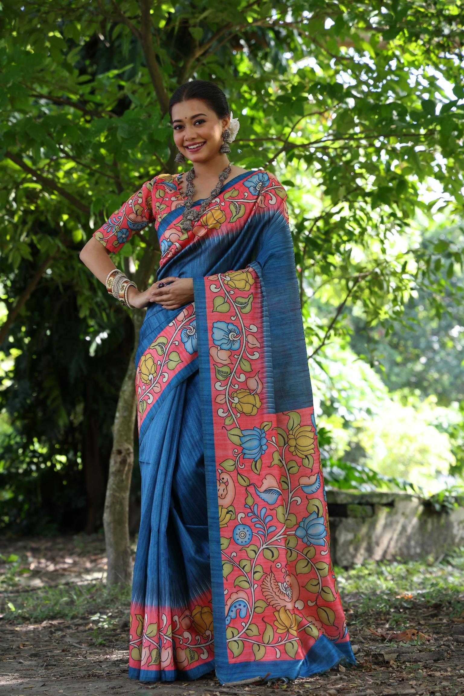 Ynf Tussar Silk KESH532 KAJAL LOTUS Sarees Wholesale Designer Sarees Party Wear Sarees Fancy Sarees Manufacturer