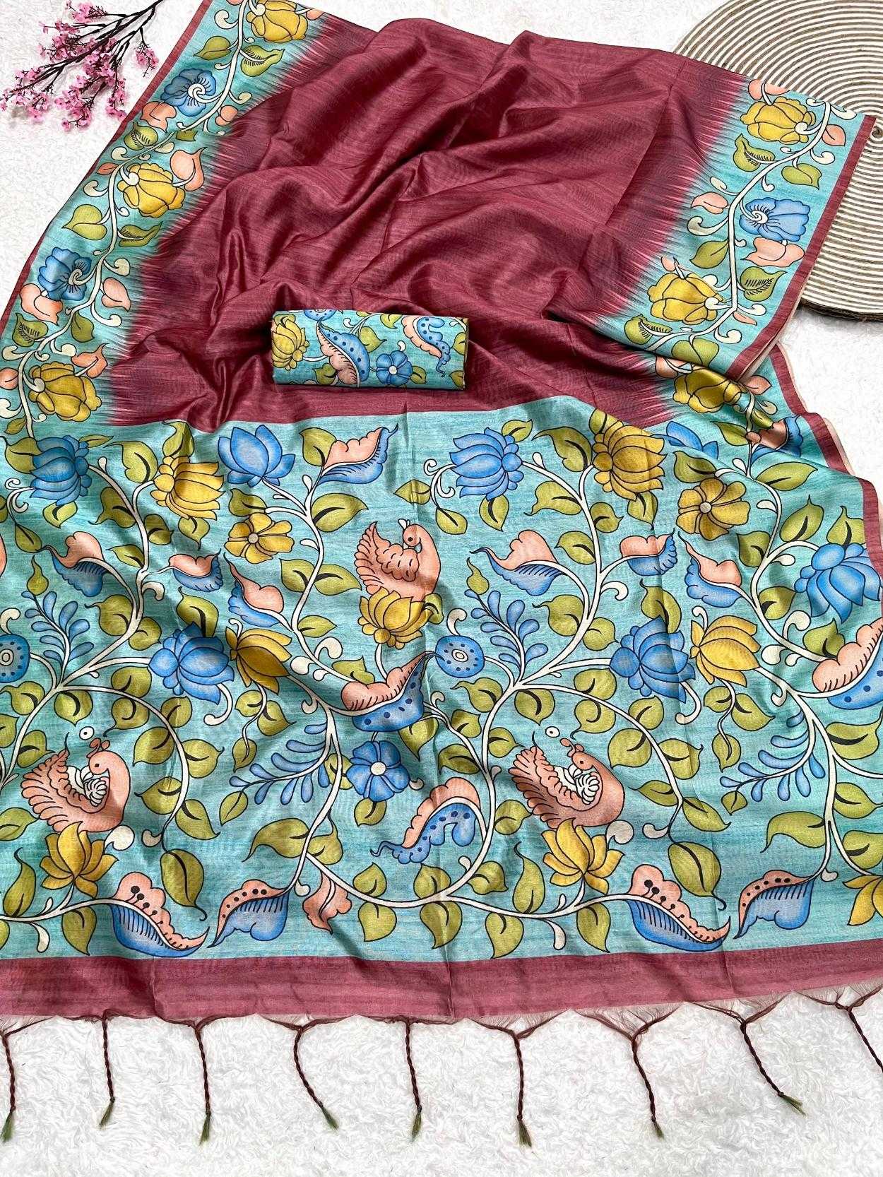Ynf Tussar Silk KESH532 KAJAL LOTUS Sarees Wholesale Designer Sarees Party Wear Sarees Fancy Sarees Manufacturer
