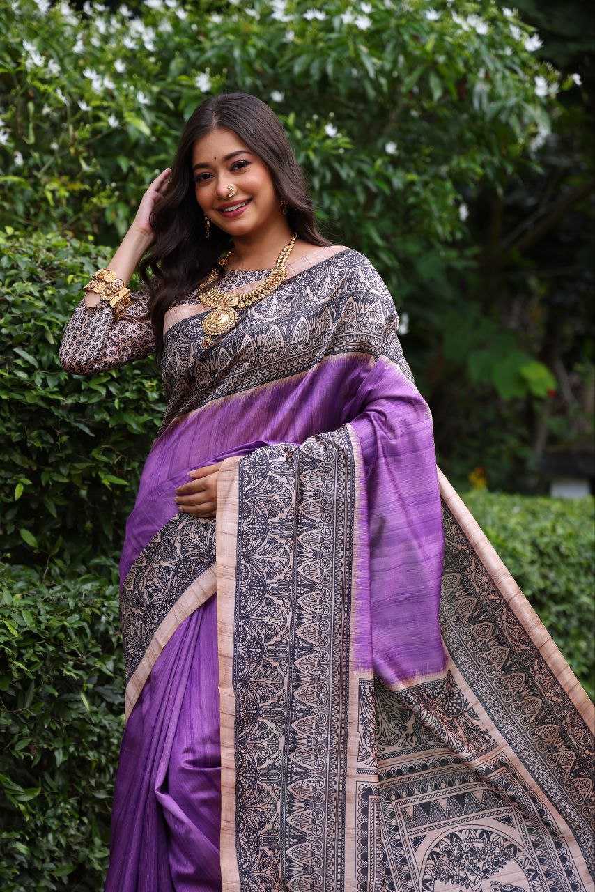Ynf Tussar Silk KESH532 Yogita 103 Silk Sarees Wholesale Tussar Silk Sarees Printed Silk Saree Manufacturer