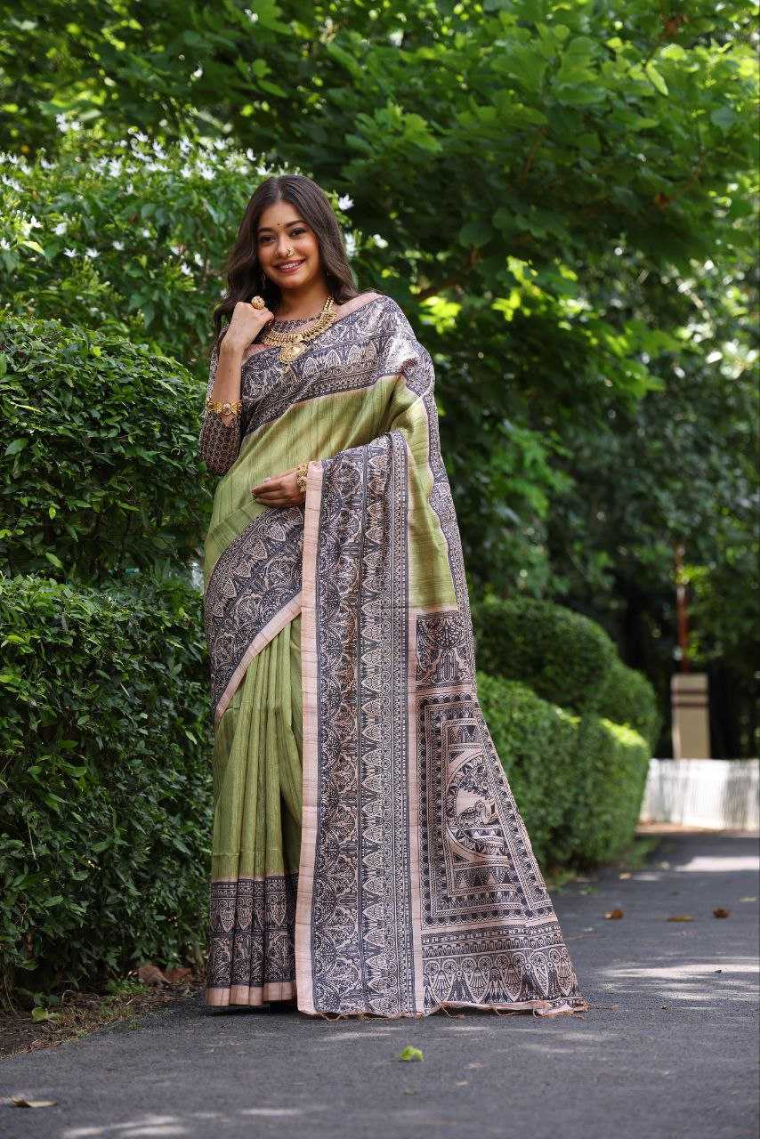 Ynf Tussar Silk KESH532 Yogita 103 Silk Sarees Wholesale Tussar Silk Sarees Printed Silk Saree Manufacturer