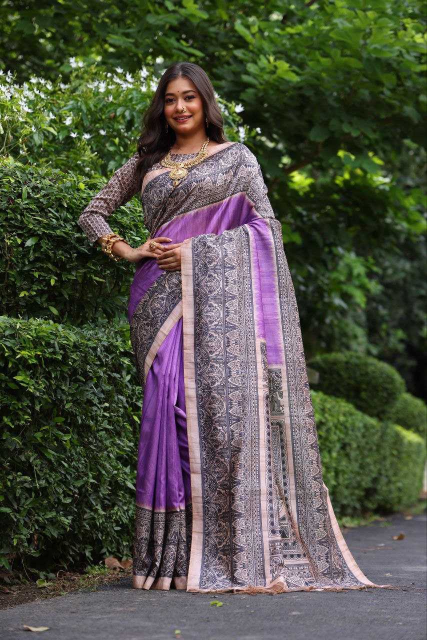 Ynf Tussar Silk KESH532 Yogita 103 Silk Sarees Wholesale Tussar Silk Sarees Printed Silk Saree Manufacturer