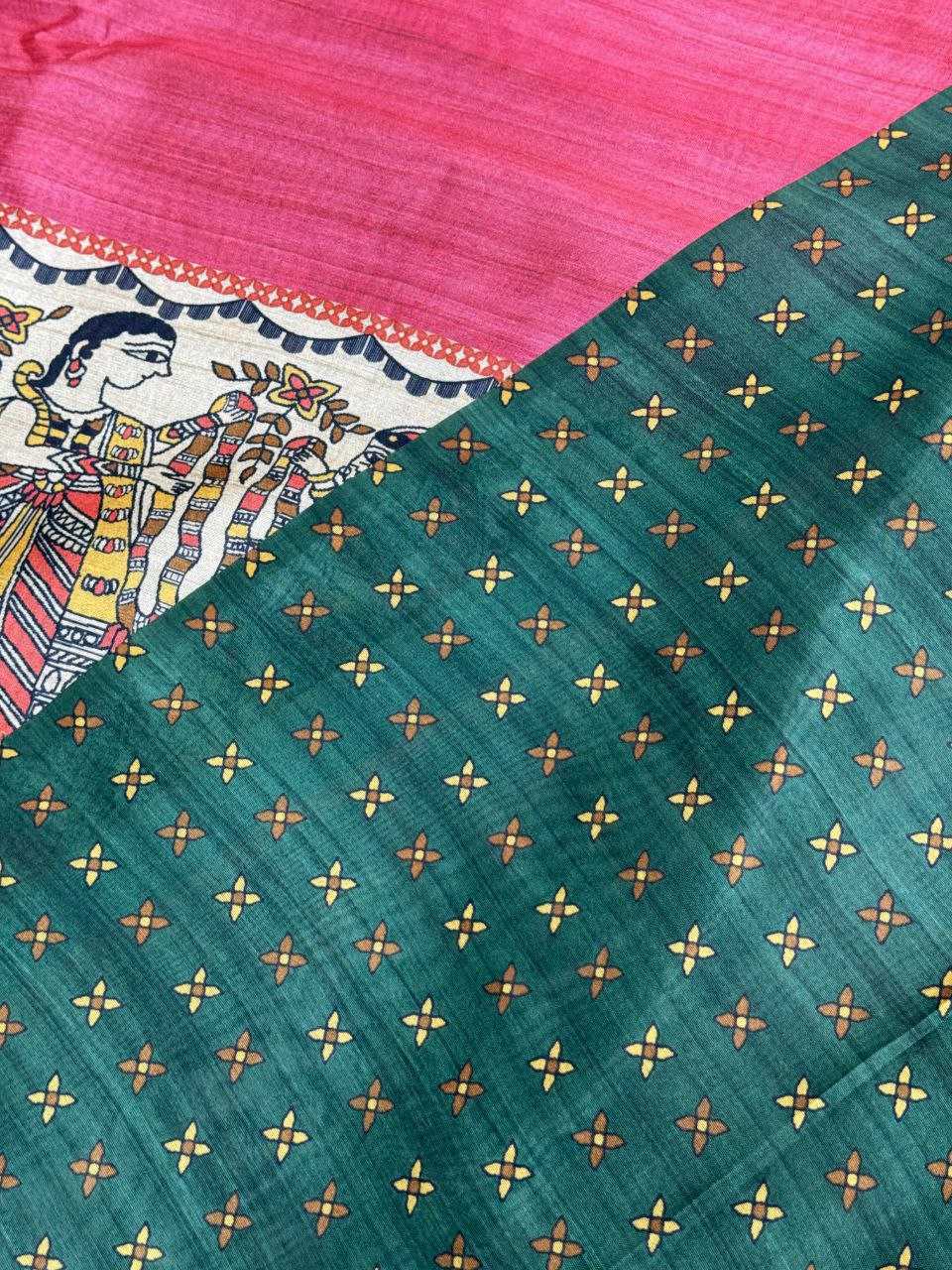 Ynf Tussar Silk KESH532 YOGITA 110 Silk Sarees Wholesale Kalamkari Silk Sarees Manufacturer