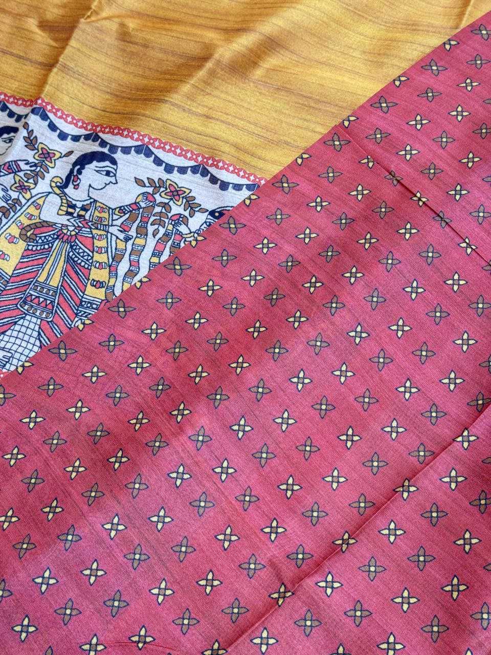 Ynf Tussar Silk KESH532 YOGITA 110 Silk Sarees Wholesale Kalamkari Silk Sarees Manufacturer