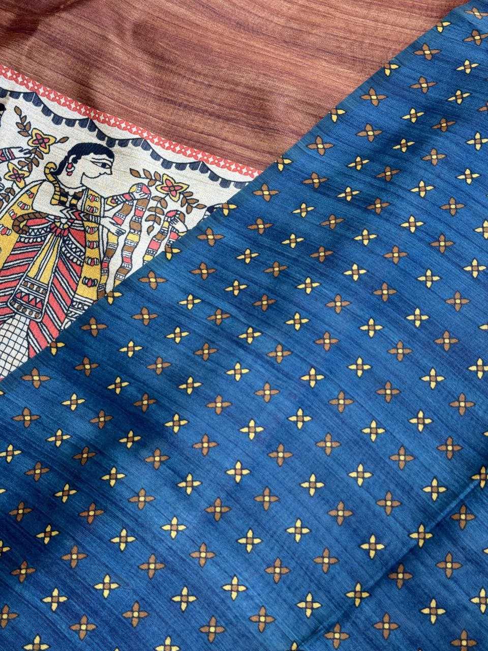 Ynf Tussar Silk KESH532 YOGITA 110 Silk Sarees Wholesale Kalamkari Silk Sarees Manufacturer