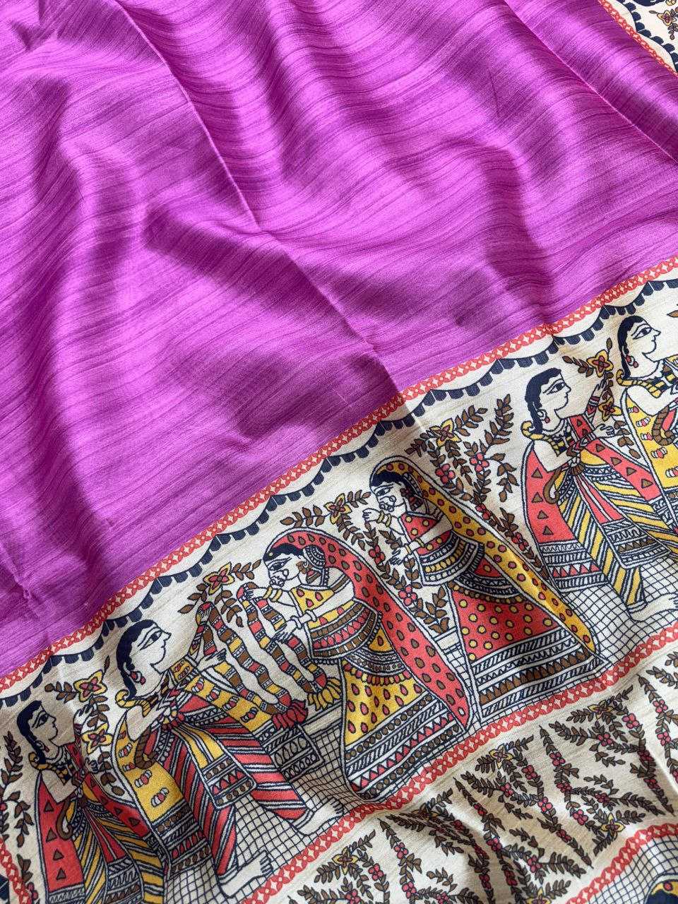 Ynf Tussar Silk KESH532 YOGITA 110 Silk Sarees Wholesale Kalamkari Silk Sarees Manufacturer