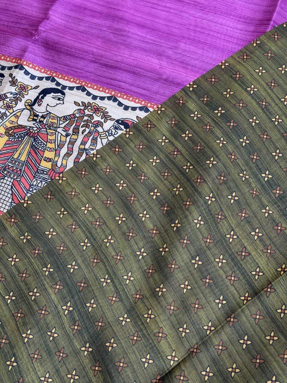 Ynf Tussar Silk KESH532 YOGITA 110 Silk Sarees Wholesale Kalamkari Silk Sarees Manufacturer