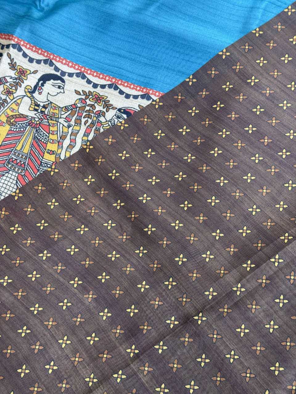 Ynf Tussar Silk KESH532 YOGITA 110 Silk Sarees Wholesale Kalamkari Silk Sarees Manufacturer