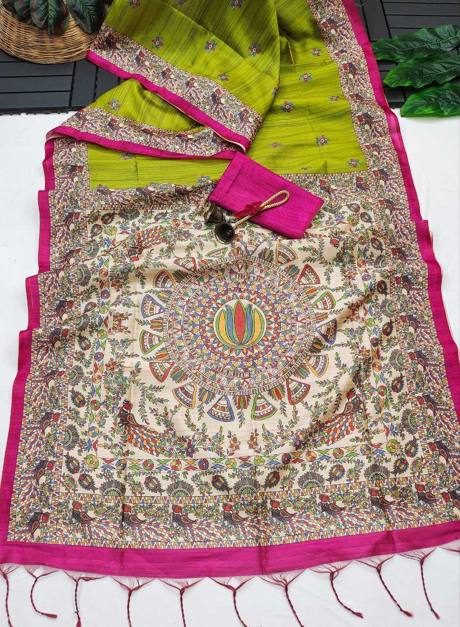 Ynf Tussar Silk KESH532 YOGITA 112 Sarees Wedding Collections Festive Collections Wholesale Madhubani Sarees Traditional Sarees Tussar Sarees Manufacturer