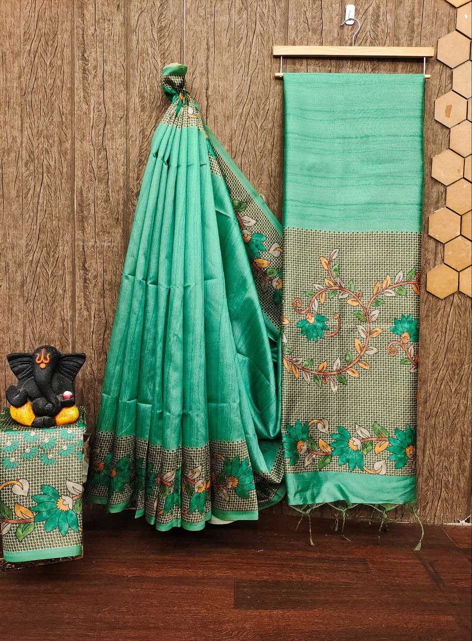 Ynf Tussar Silk KESH532 YOGITA FLOWER Silk Sarees Wholesale Tussar Silk Sarees Manufacturer