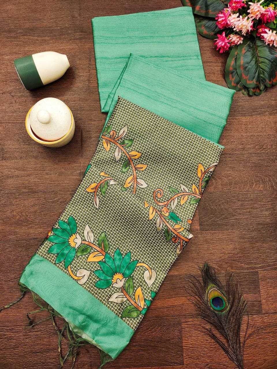 Ynf Tussar Silk KESH532 YOGITA FLOWER Silk Sarees Wholesale Tussar Silk Sarees Manufacturer