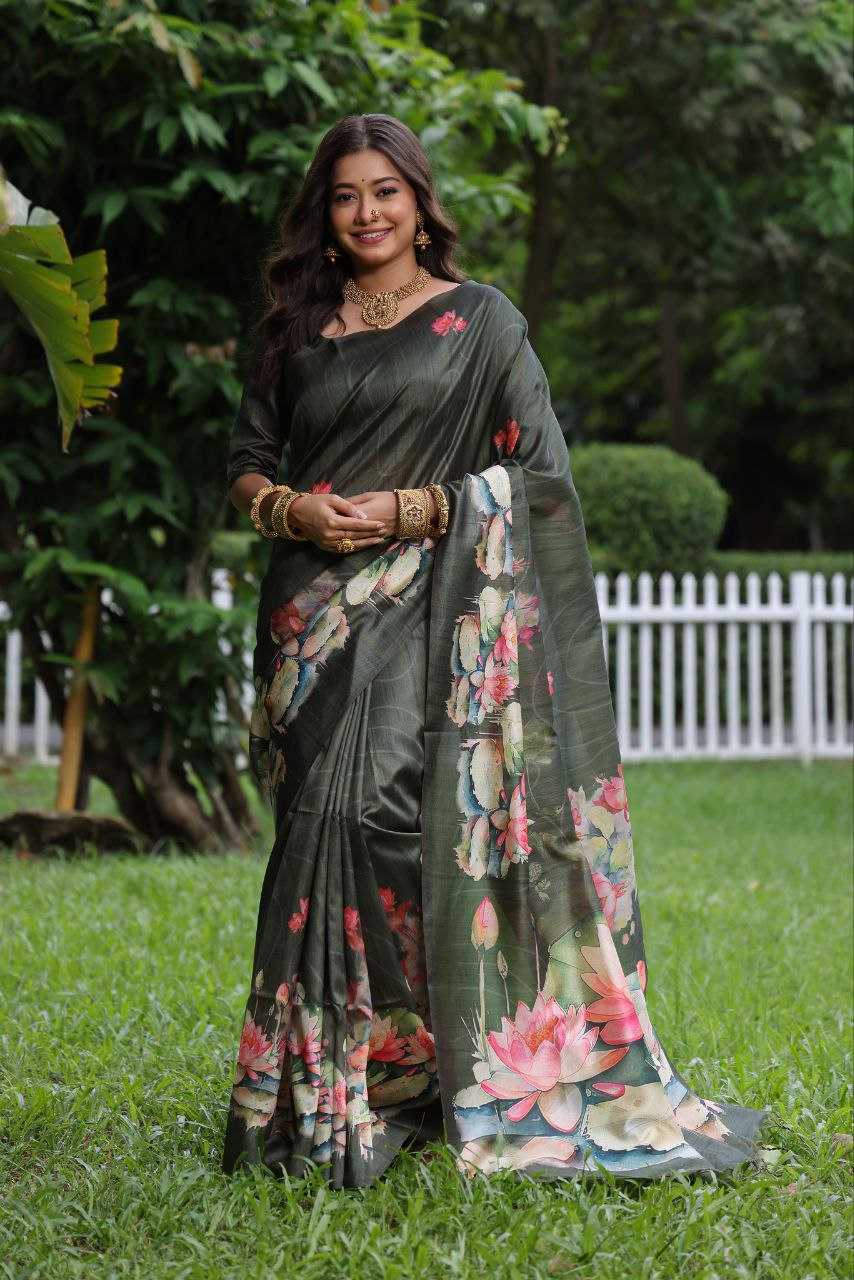 Ynf Tussar Silk KESH532 YOGITA LOTUS 3 Silk Sarees Wholesale Tussar Silk Sarees Manufacturer