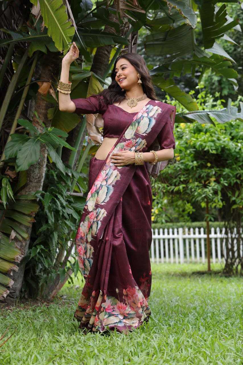 Ynf Tussar Silk KESH532 YOGITA LOTUS 3 Silk Sarees Wholesale Tussar Silk Sarees Manufacturer
