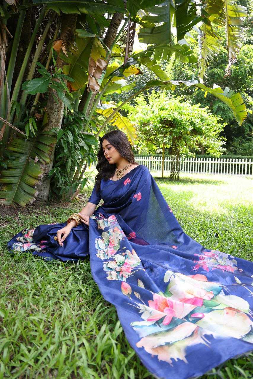 Ynf Tussar Silk KESH532 YOGITA LOTUS 3 Silk Sarees Wholesale Tussar Silk Sarees Manufacturer