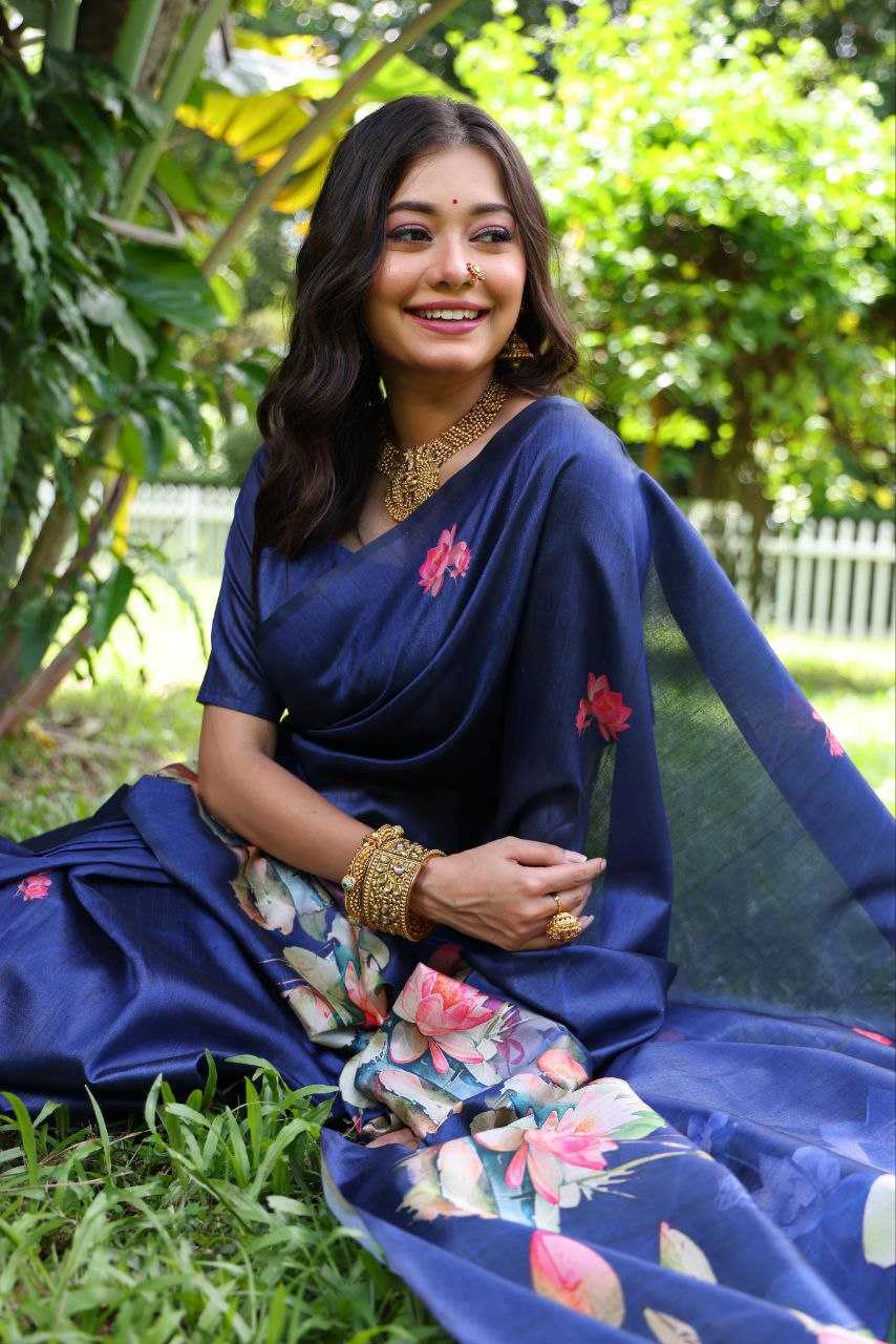 Ynf Tussar Silk KESH532 YOGITA LOTUS 3 Silk Sarees Wholesale Tussar Silk Sarees Manufacturer