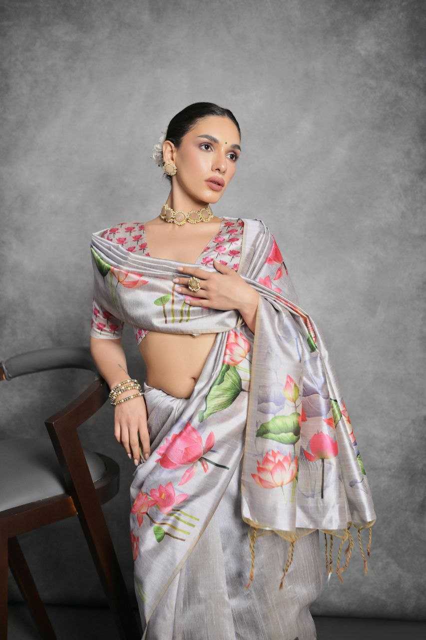 Ynf Tussar Silk KESH532 YOGITA LOTUS Silk Sarees Wholesale Tussar Silk Sarees Manufacturer