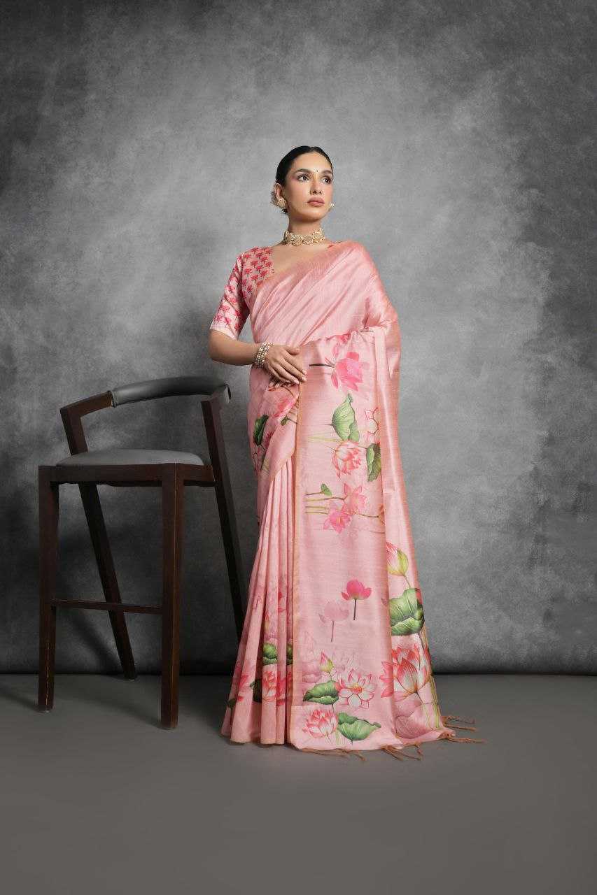 Ynf Tussar Silk KESH532 YOGITA LOTUS Silk Sarees Wholesale Tussar Silk Sarees Manufacturer