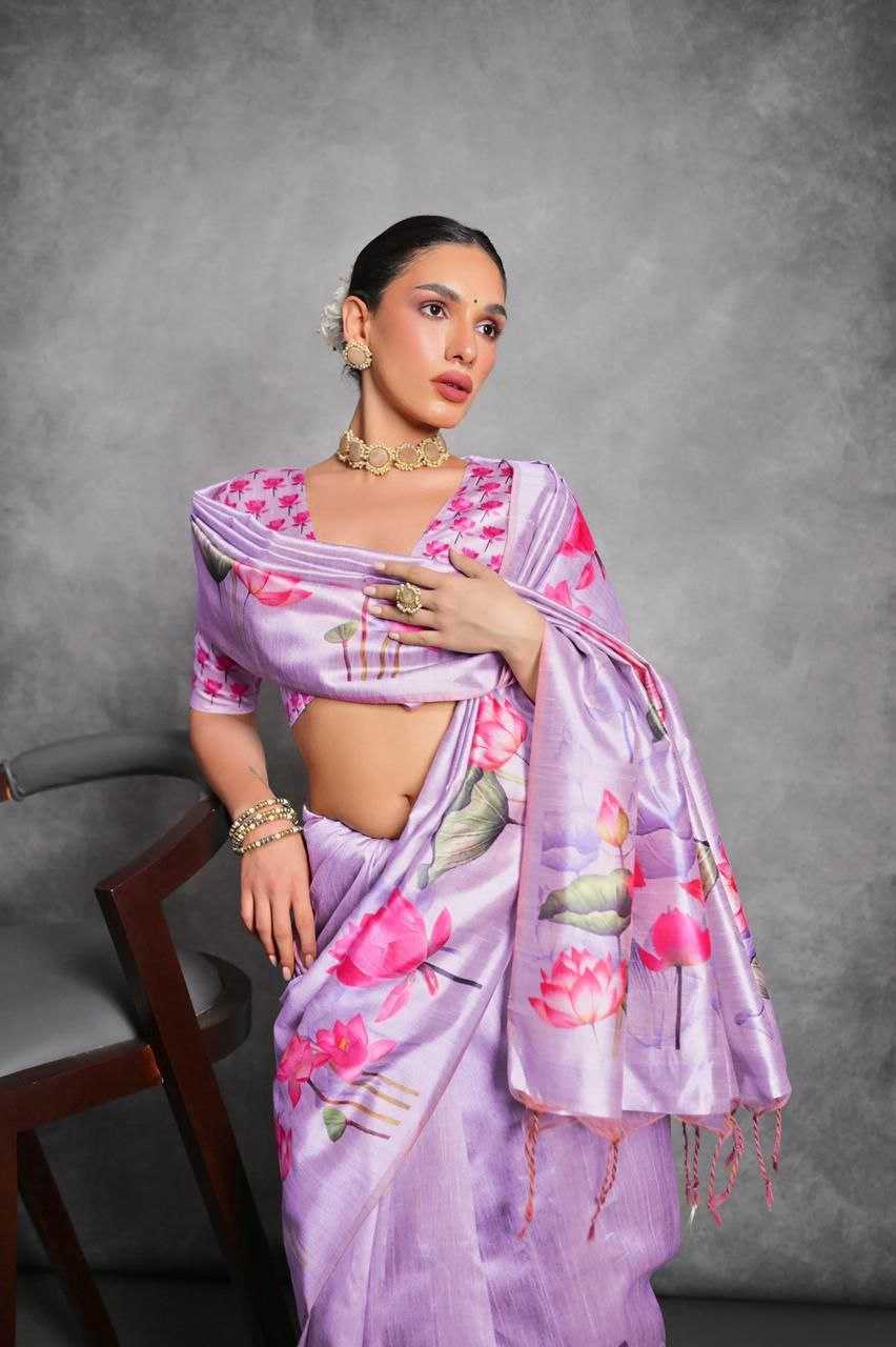 Ynf Tussar Silk KESH532 YOGITA LOTUS Silk Sarees Wholesale Tussar Silk Sarees Manufacturer
