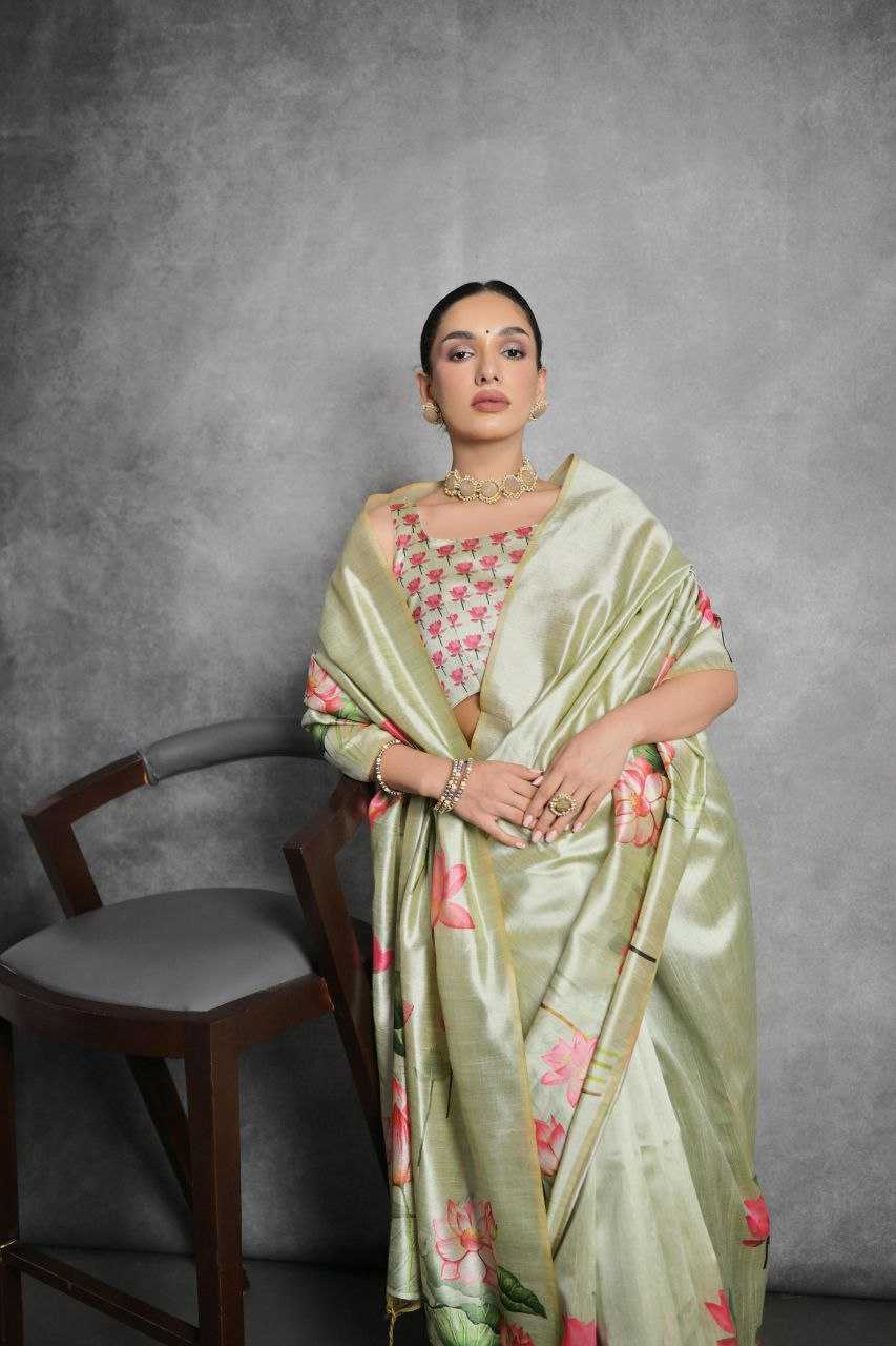 Ynf Tussar Silk KESH532 YOGITA LOTUS Silk Sarees Wholesale Tussar Silk Sarees Manufacturer