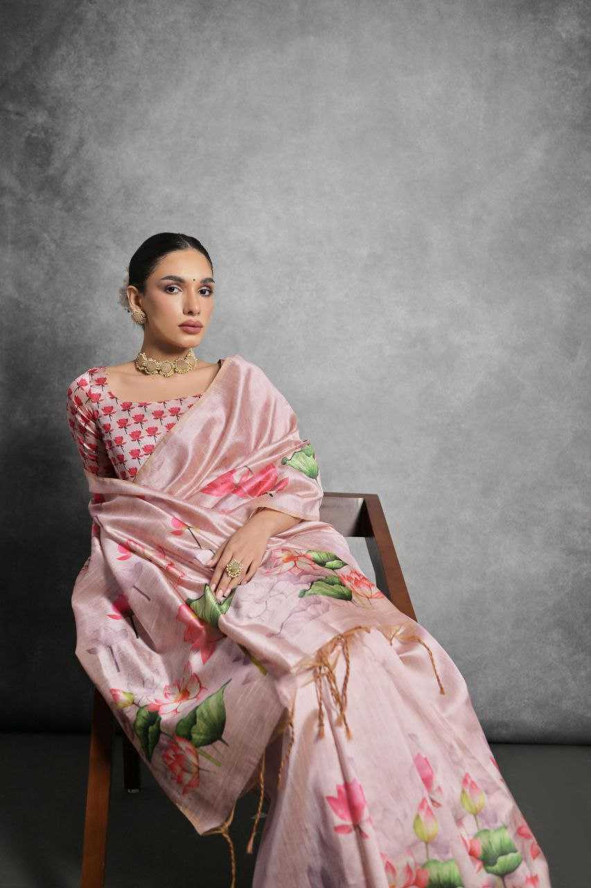 Ynf Tussar Silk KESH532 YOGITA LOTUS Silk Sarees Wholesale Tussar Silk Sarees Manufacturer