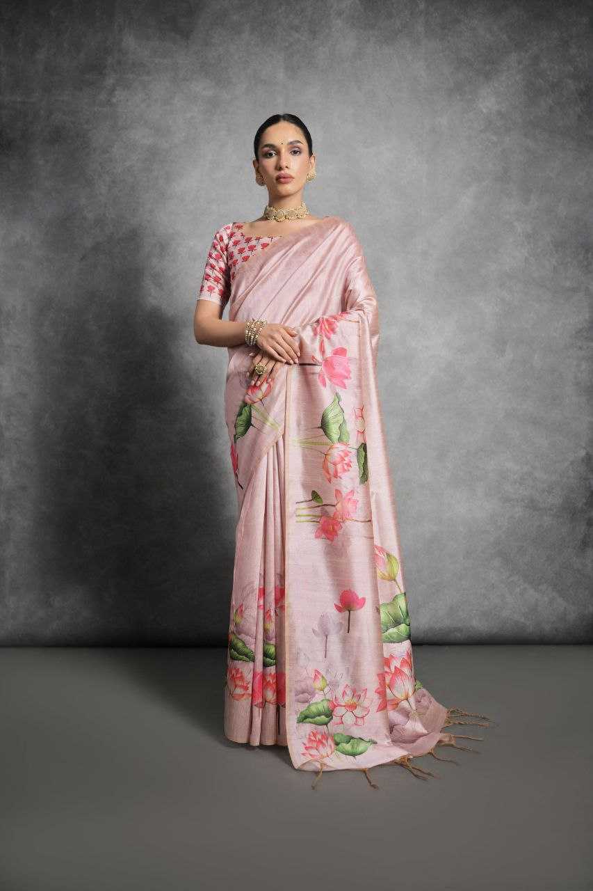 Ynf Tussar Silk KESH532 YOGITA LOTUS Silk Sarees Wholesale Tussar Silk Sarees Manufacturer