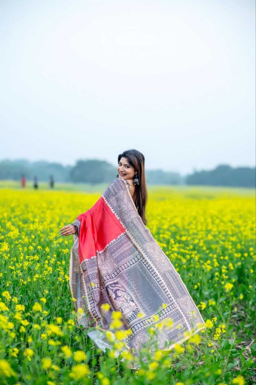 Ynf Tussar Silk KESH532 YOGITA MADHUBANI 3 Sarees Wedding Collections Festive Collections Wholesale Printed Sarees Madhubani Sarees Tussar Sarees Manufacturer