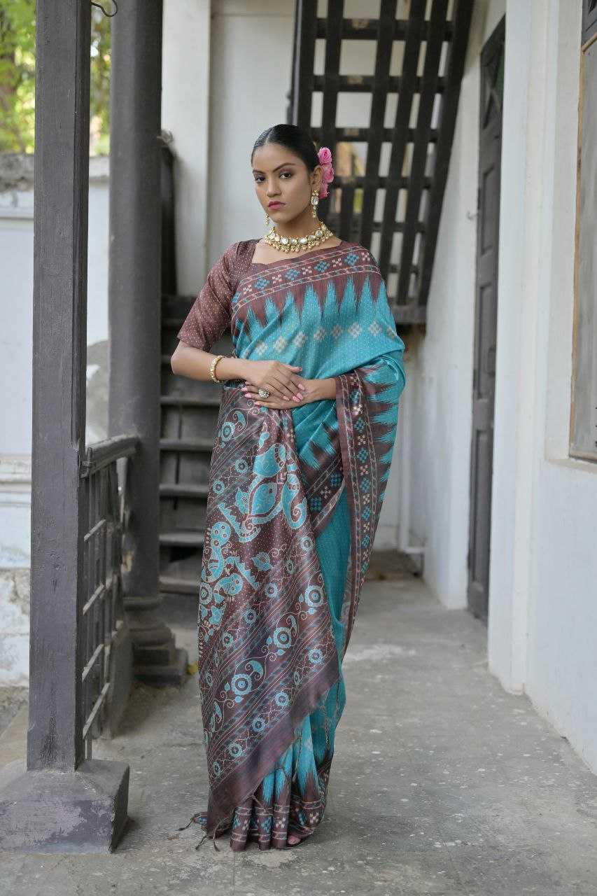Ynf Tussar Silk KESH532 YOGITA TEMPLE 5 Silk Sarees Wholesale Traditional Silk Sarees Ikkat Silk Sarees Manufacturer