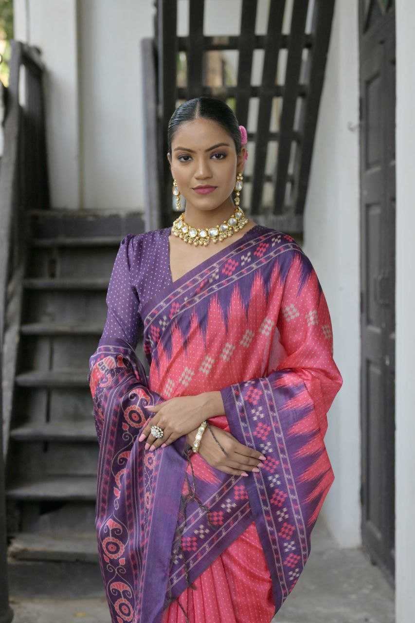 Ynf Tussar Silk KESH532 YOGITA TEMPLE 5 Silk Sarees Wholesale Traditional Silk Sarees Ikkat Silk Sarees Manufacturer