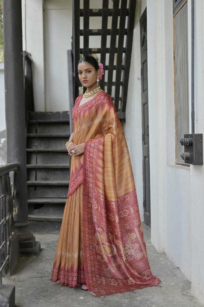 Ynf Tussar Silk KESH532 YOGITA TEMPLE 5 Silk Sarees Wholesale Traditional Silk Sarees Ikkat Silk Sarees Manufacturer