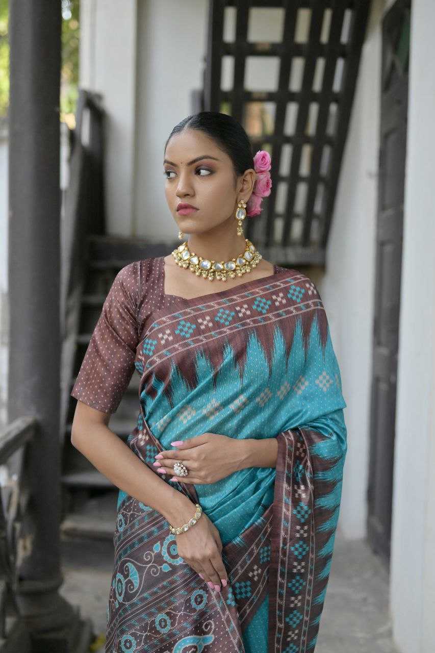 Ynf Tussar Silk KESH532 YOGITA TEMPLE 5 Silk Sarees Wholesale Traditional Silk Sarees Ikkat Silk Sarees Manufacturer