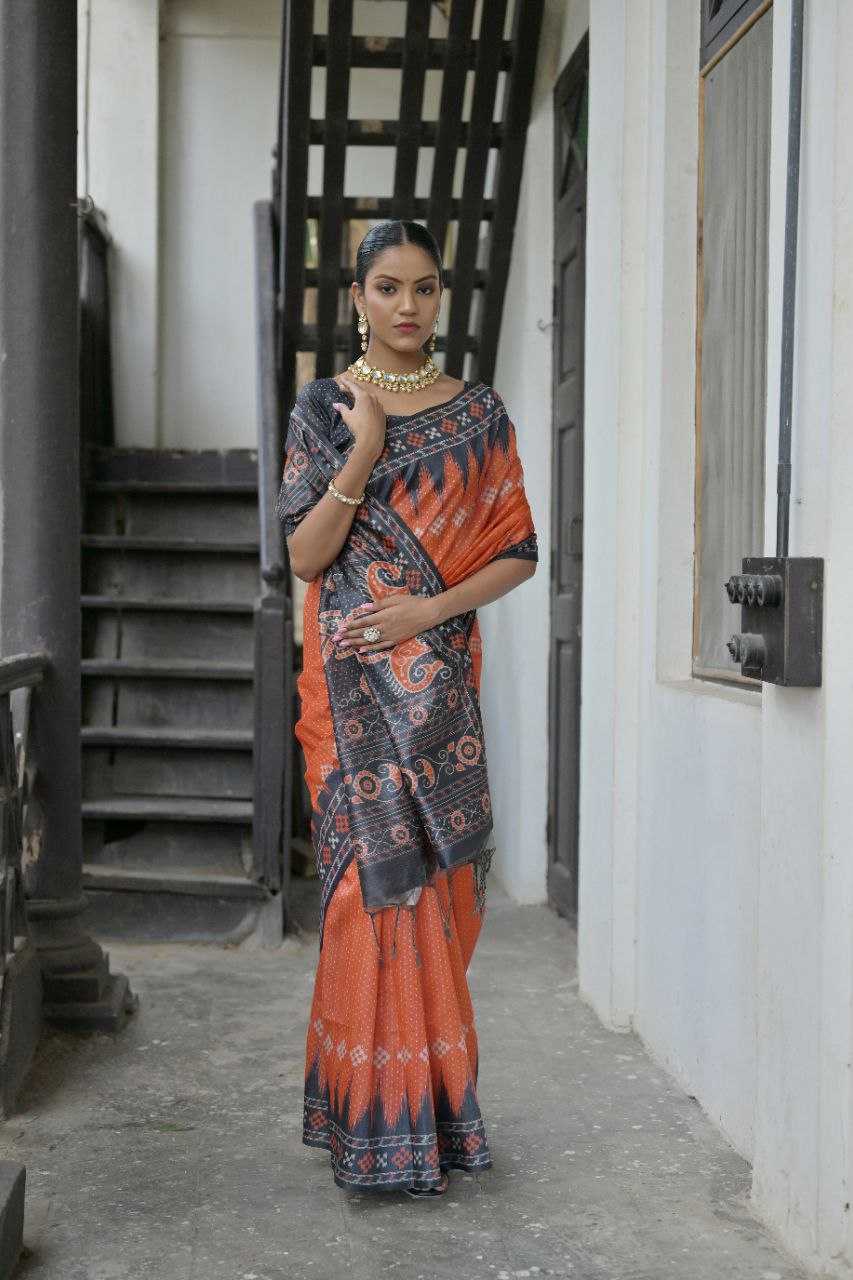 Ynf Tussar Silk KESH532 YOGITA TEMPLE 5 Silk Sarees Wholesale Traditional Silk Sarees Ikkat Silk Sarees Manufacturer
