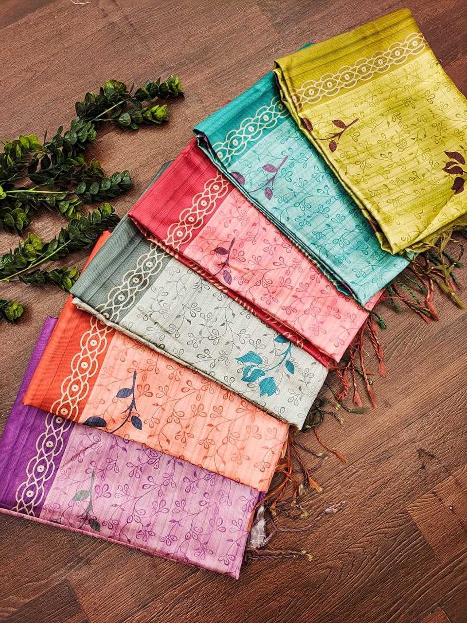 Ynf Tussar Silk KESH532 YOGITA TREE Silk Sarees Wholesale Tussar Silk Sarees Manufacturer