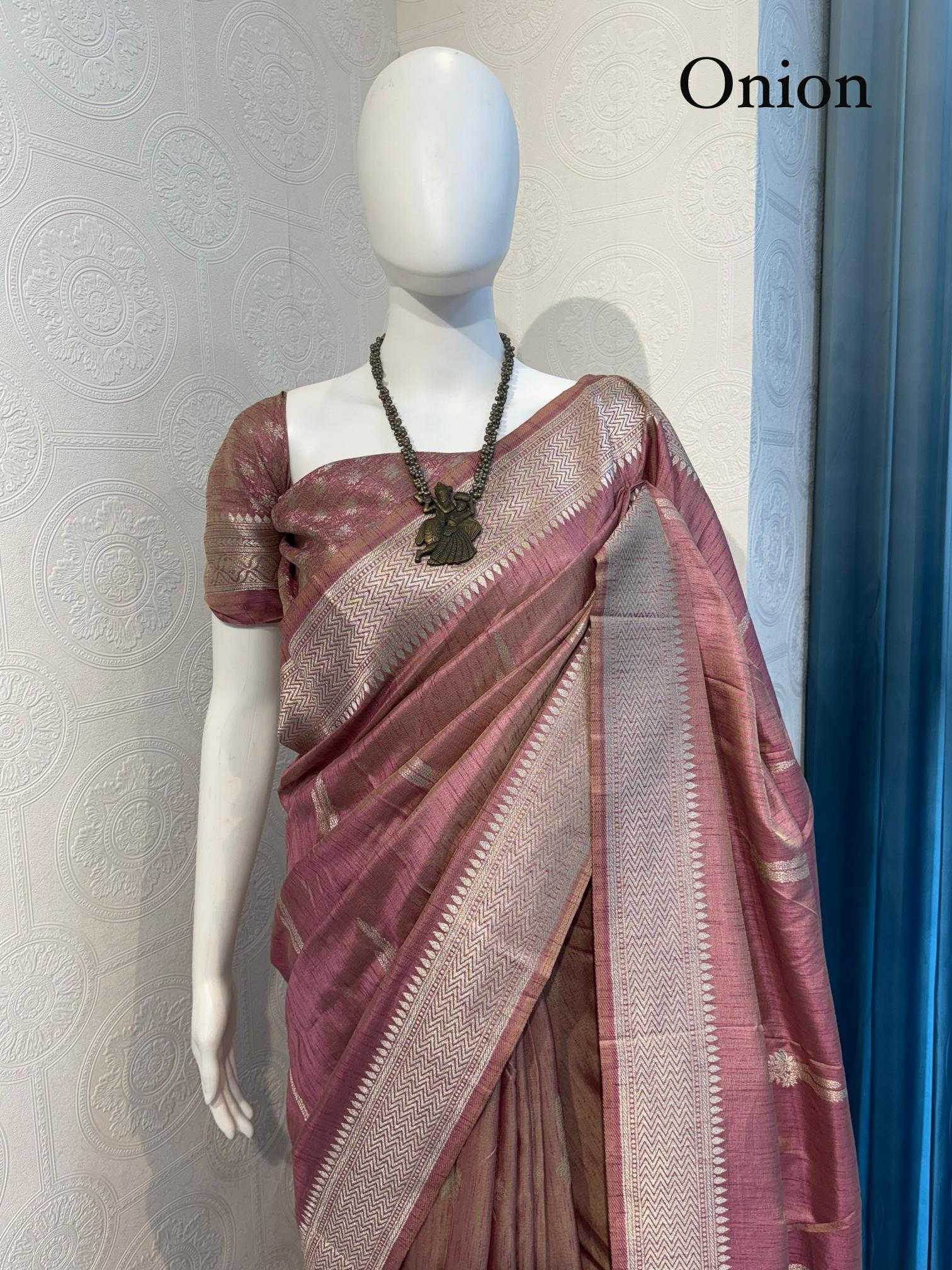 Ynf Tussar Silk RIN118 STERIO Silk Sarees Wholesale Tussar Silk Sarees Designer Silk Sarees Zari Border Silk Sarees Manufacturer