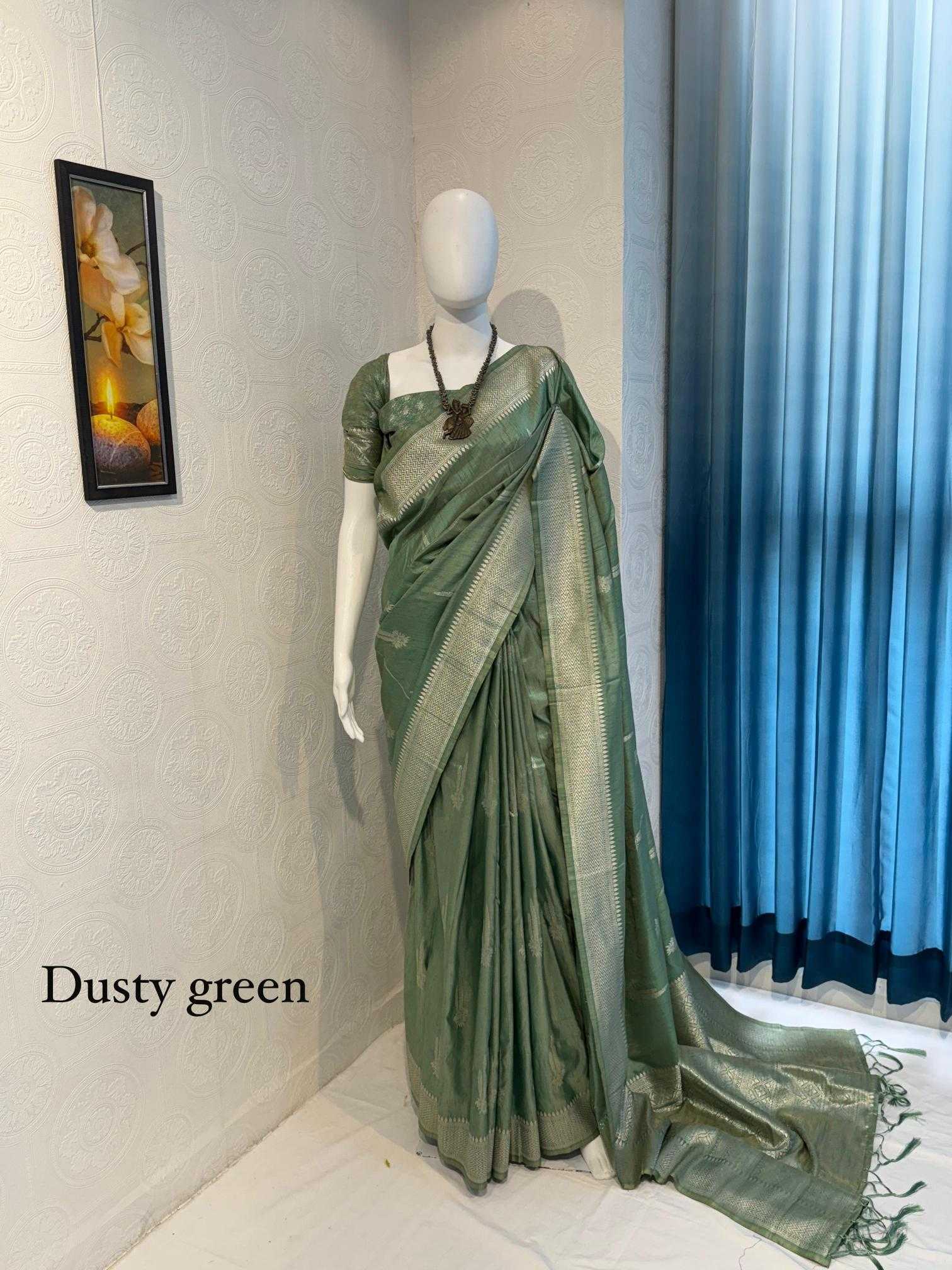 Ynf Tussar Silk RIN118 STERIO Silk Sarees Wholesale Tussar Silk Sarees Designer Silk Sarees Zari Border Silk Sarees Manufacturer