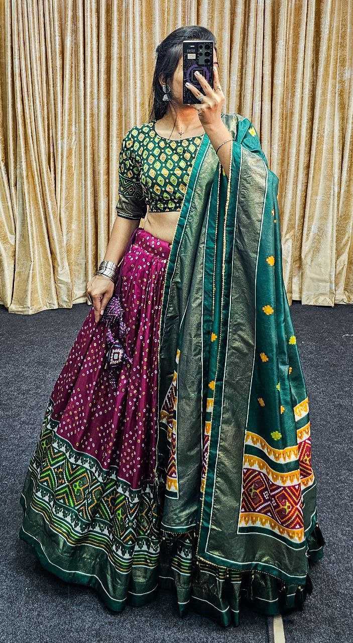 Ynf Tussar Silk RIN131 JANVI Lehengas Wedding Collections Festive Collections Wholesale Silk Lehenga Printed Lehenga Designer Lehenga Choli Manufacturer