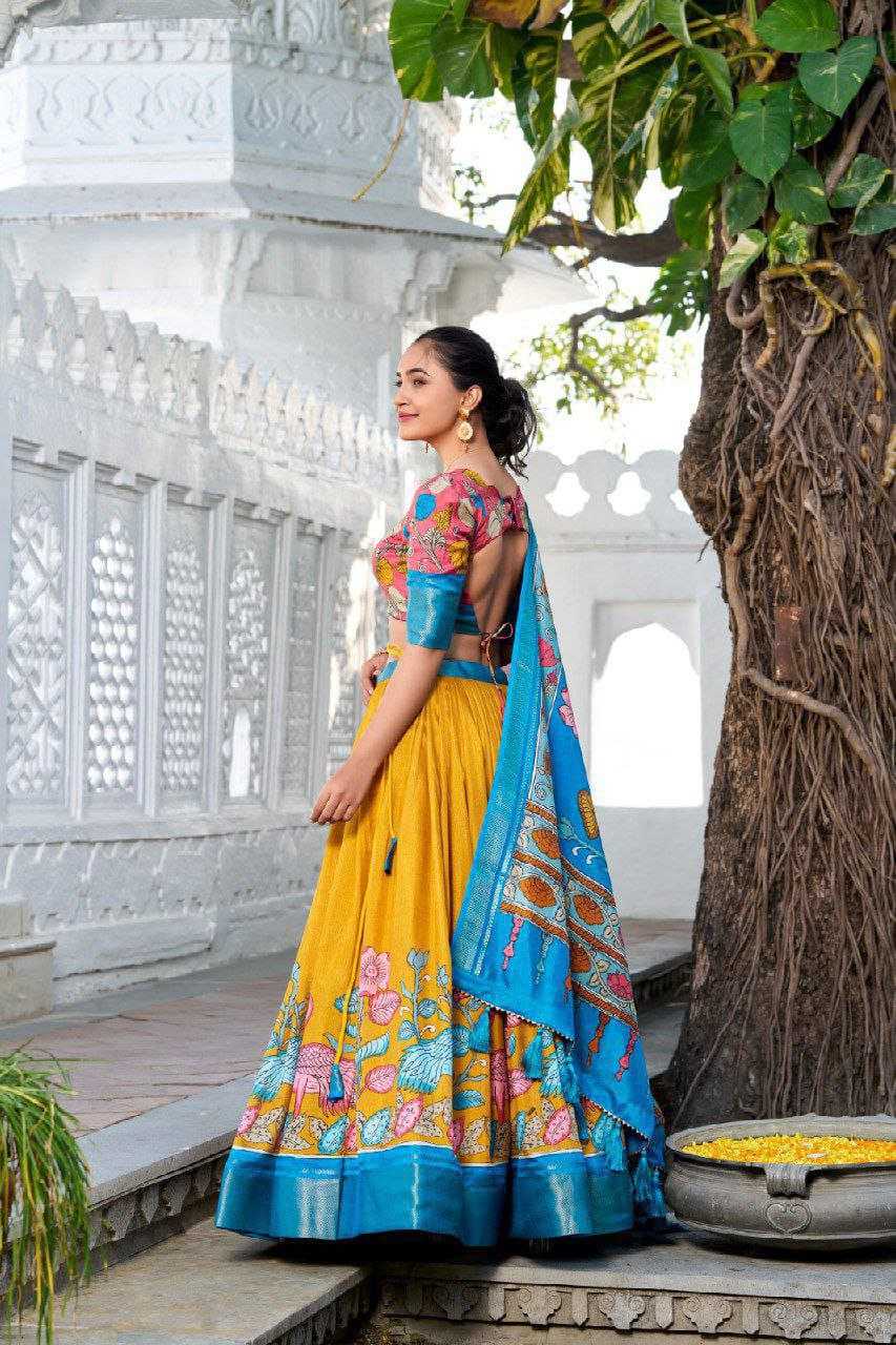 Ynf Tussar Silk RIN193 CHARM Lehengas Wedding Collections Festive Collections Wholesale Silk Lehenga Floral Lehenga Lehenga With Blouse Manufacturer