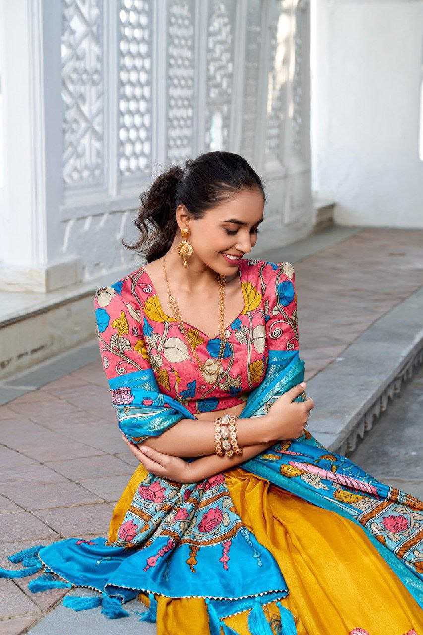 Ynf Tussar Silk RIN193 CHARM Lehengas Wedding Collections Festive Collections Wholesale Silk Lehenga Floral Lehenga Lehenga With Blouse Manufacturer