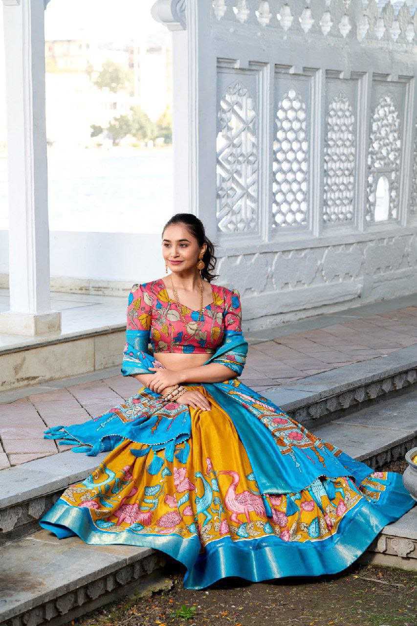 Ynf Tussar Silk RIN193 CHARM Lehengas Wedding Collections Festive Collections Wholesale Silk Lehenga Floral Lehenga Lehenga With Blouse Manufacturer
