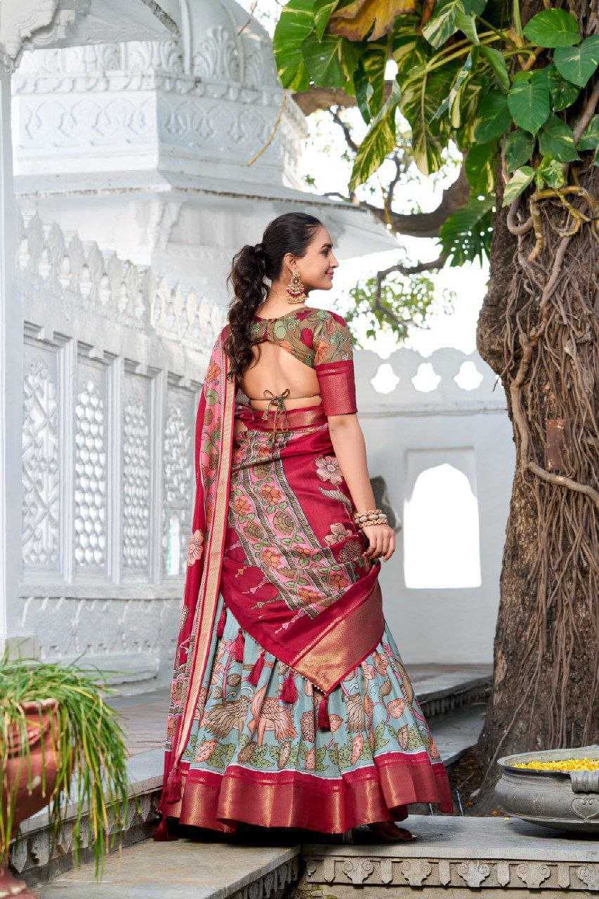 Ynf Tussar Silk RIN193 CHARM Lehengas Wedding Collections Festive Collections Wholesale Silk Lehenga Floral Lehenga Lehenga With Blouse Manufacturer