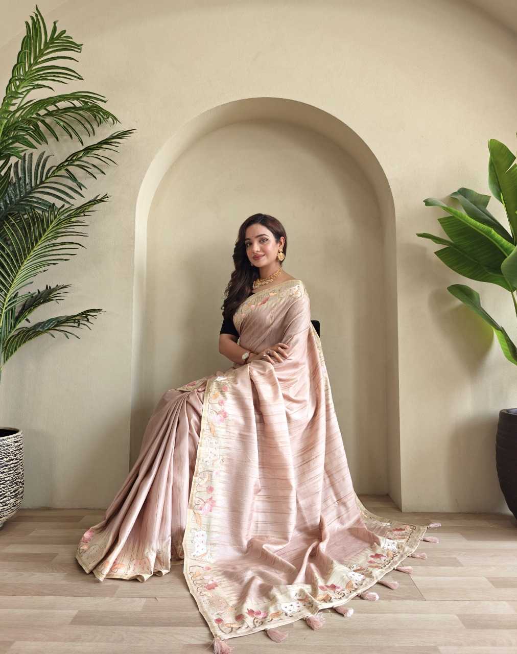 Ynf Tussar Silk RIN197 3014 Sarees Wholesale Designer Sarees Fancy Sarees Bridal Sarees Manufacturer