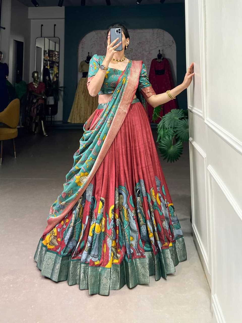 Ynf Tussar Silk RIN207 1568 Lehengas Wholesale Traditional Lehenga Silk Lehenga Printed Lehenga Manufacturer