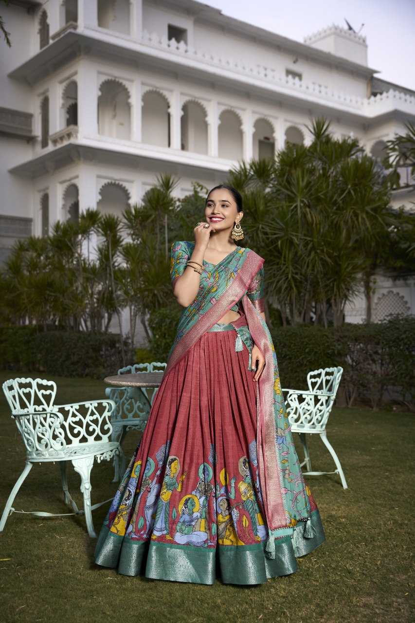 Ynf Tussar Silk RIN207 1568 Lehengas Wholesale Traditional Lehenga Silk Lehenga Printed Lehenga Manufacturer