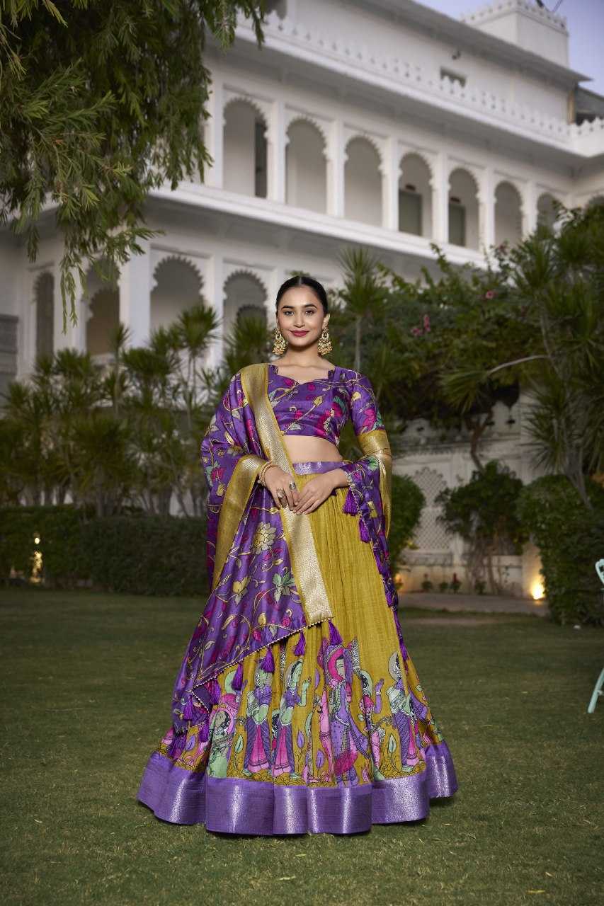 Ynf Tussar Silk RIN207 1568 Lehengas Wholesale Traditional Lehenga Silk Lehenga Printed Lehenga Manufacturer