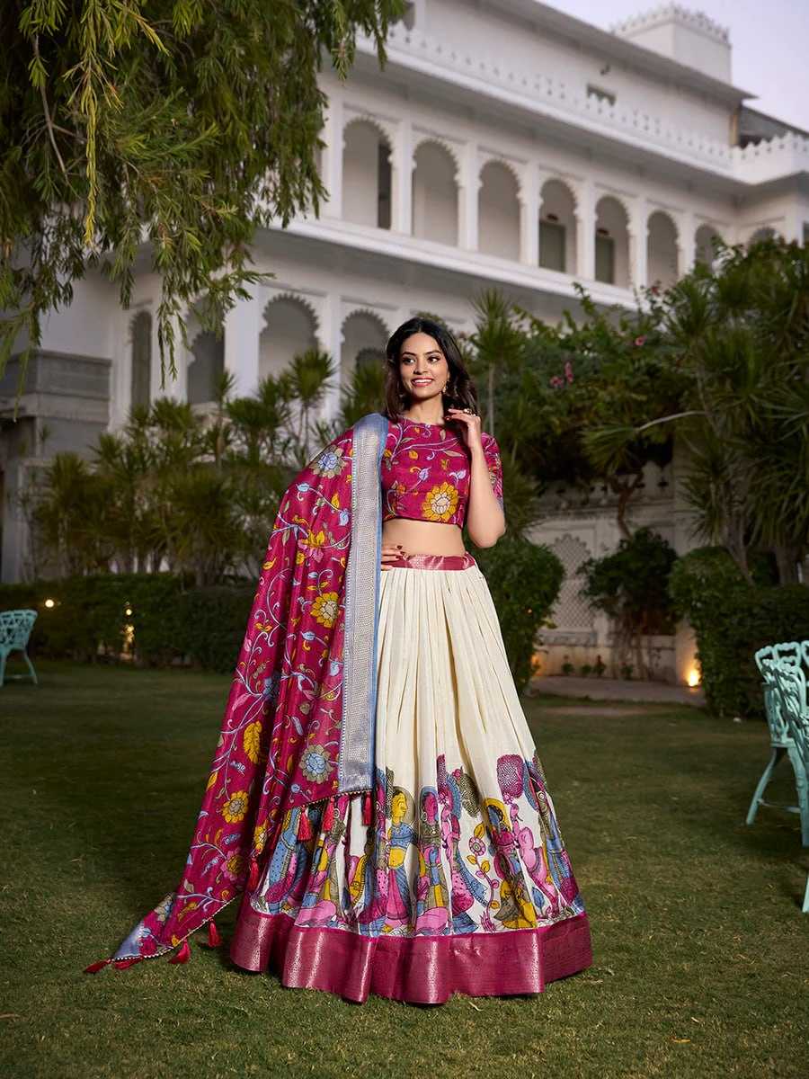 Ynf Tussar Silk RIN207 1568 Lehengas Wholesale Traditional Lehenga Silk Lehenga Printed Lehenga Manufacturer