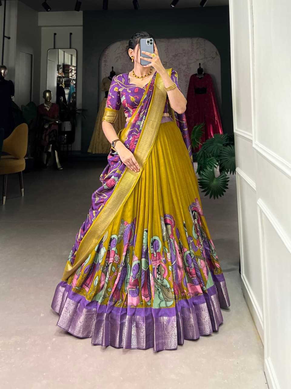 Ynf Tussar Silk RIN207 1568 Lehengas Wholesale Traditional Lehenga Silk Lehenga Printed Lehenga Manufacturer
