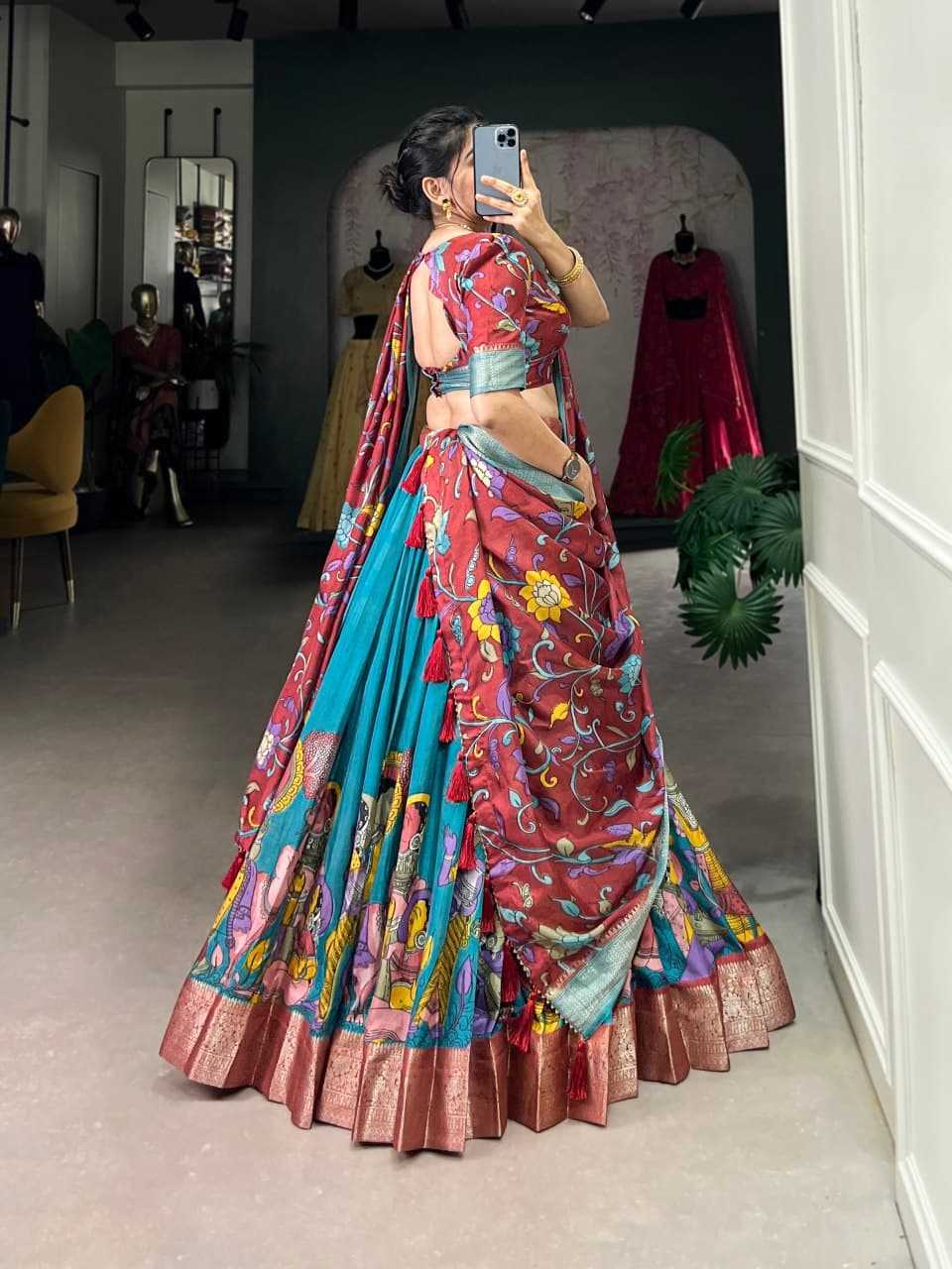 Ynf Tussar Silk RIN207 1568 Lehengas Wholesale Traditional Lehenga Silk Lehenga Printed Lehenga Manufacturer