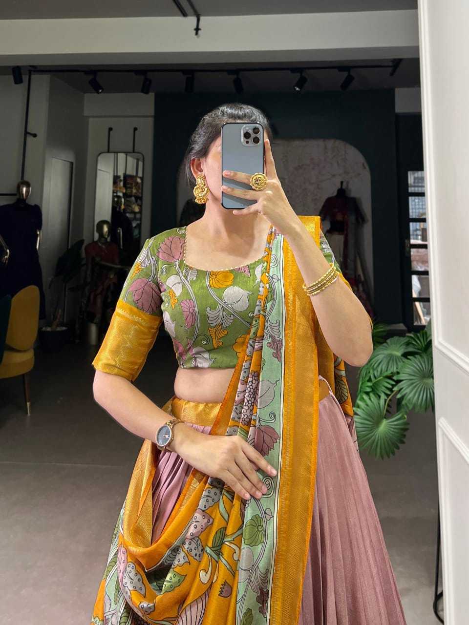 Ynf Tussar Silk RIN207 1569 Lehengas Wedding Collections Festive Collections Wholesale Silk Lehenga Printed Lehenga Lehenga With Blouse Manufacturer