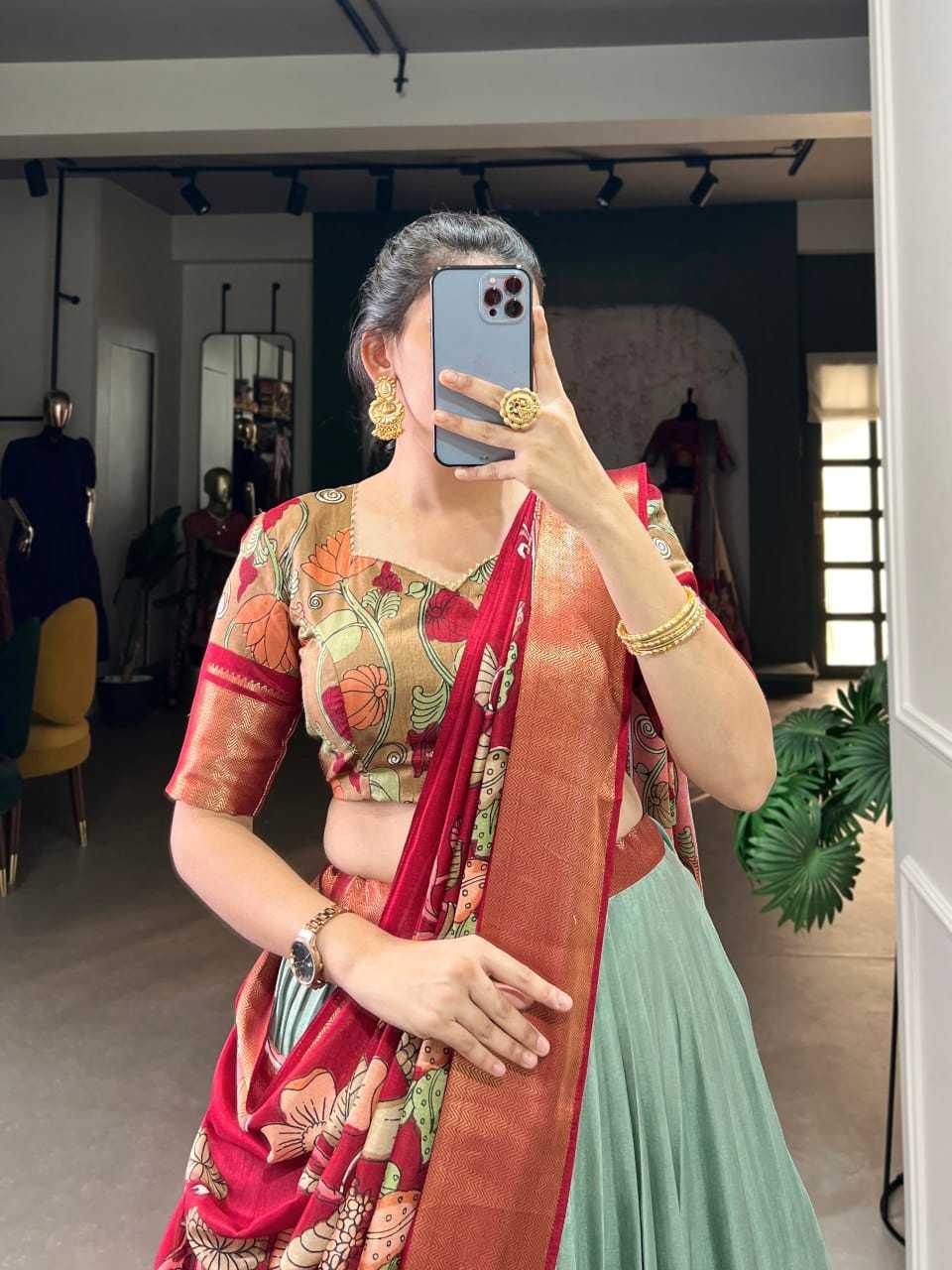 Ynf Tussar Silk RIN207 1569 Lehengas Wedding Collections Festive Collections Wholesale Silk Lehenga Printed Lehenga Lehenga With Blouse Manufacturer